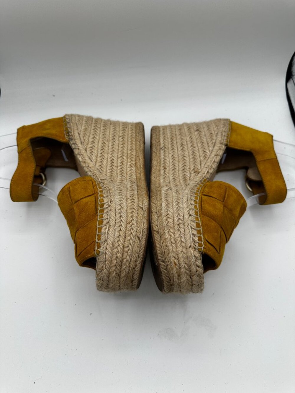 Marc Fisher LTD Adalla Platform Wedge Sandals Mustard Yellow Women's 7.5M - Picture 4 of 7